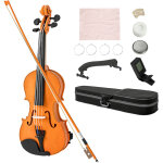 Violon 4 / 4 ensemble de violon en bois massif pour adultes et d�butants avec �tui l�ger et portable ...