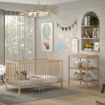 Vipack - ensemble lit bébé 70x140 + table à langer naturel - kalsta Vipack - ensemble lit bébé 70x140 + table à langer naturel - kalsta