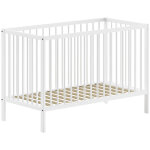 Vipack - lit b�b� r�glable 60x120 cm en h�tre blanc - kalsta