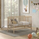 Vipack - lit bb rglable 60x120 cm en htre naturel - kalsta