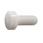 Vis mtaux tte hexagonale th m12x10 nylon naturel - 1 pice