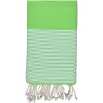 Serviette de plage, fouta absorbante nid d'abeille coton 100 x 200 cm, 100% coton, coloris vert