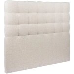 Tête de lit capitonnée view en tissu haute qualité coloris beige - largeur 160 x longueur 122 cm Tête de lit capitonnée view en tissu haute qualité coloris beige - largeur 160 x longueur 122 cm