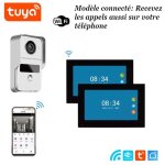 Visiophone connect� wifi pour maison � �tages avec 2 �crans