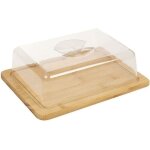 Vita perfetta plateau � fromage en bambou et cloche - boite � fromage en bambou, parfait pour d�jeuner, ...