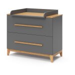 Vitalispa - commode  langer malia, gris, 108 x 98 cm avec 2 tiroirs
