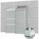 Vitavia - serre de jardin en polycarbonate 4 mm et aluminium anodis avec embase ida 66. 8 x 130. 6 x ...