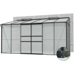Vitavia - serre de jardin en polycarbonate 6 mm et aluminium noir avec embase ida 201. x 386. 50 x 220. ...