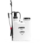 Vito - pulv�risateur de jardin 12l produits corrosifs, alcalins r�gulateur de pression - 4 buses