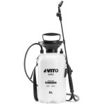 Vito - pulv�risateur de jardin 5l produits corrosifs, alcalins r�gulateur de pression 4 buses