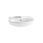 Vitra - lavabo suspendu 55 cm blanc brillant normus - avec demi