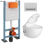Vitra pack wc bâti autoportant v - fix core + wc sat avec bidet thermostatique + abattant softclose + ... Vitra pack wc bâti autoportant v - fix core + wc sat avec bidet thermostatique + abattant softclose + ...