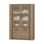 Vitrine 2 portes pleines + 2 portes vitr�es lio