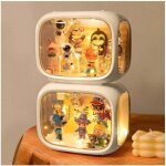 Vitrine aveugle en acrylique transparent sans lumi�re, avec support d'affichage r�glable et porte anti ...