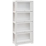 Vitrine colonne acrylique 4 niveaux liora blanc
