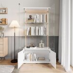 Vitrine avec �clairage led rvb, portes doubles, verrouillable, vitrine en verre tremp�, t�l�commande ...