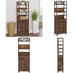 Vidaxl - vitrine marron foncé 46x24x140 cm bois massif de paulownia - vitrine exposition - meuble rangement ... Vidaxl - vitrine marron foncé 46x24x140 cm bois massif de paulownia - vitrine exposition - meuble rangement ...