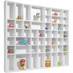 Creative deco - vitrine murale en bois blanche 51 compartiments - 52 x 46 x 5 cm