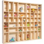 Creative deco - vitrine murale en bois naturel 51 compartiments - 52 x 46 x 5 cm