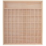 Vitrine murale moderne en pin � 6 niveaux et 50 compartiments pour pr�sentoirs de comptoir, �tals de ...