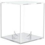 Vitrine, support rond transparent pour balle avec base, bo�te pr�sentoir pour balle de baseball autographi�e ...