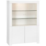 Vitrine vaisselier folomi - blanc brillant - style design - 170x123x50 Vitrine vaisselier folomi - blanc brillant - style design - 170x123x50