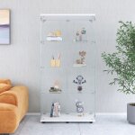 Fortuna lai - vitrine en verre 4 couches - 2 portes, verre tremp, avec serrure de scurit, convient ...