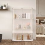Nmonet ? vitrine en verre tremp� avec 2 portes coulissantes ? serrure et poign�e m�tallique ? �clairage ...