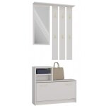 Vittoria - vestiaire d'entre - patre murale + miroir + rangement chaussures - 180x85x24 - meuble d'entre ...