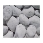 10 sacs de 25kg de galets de marbre blanc de carrare 7 / 15 mm