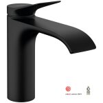 Hansgrohe - vivenis mitigeur de lavabo 110 sans tirette ni vidage, bec cascade, noir mat (75022670)