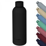 Bouteille, gourde isotherme chaud ou froid en acier inoxydable, réutilisable - 500 ml - noir vivezen Bouteille, gourde isotherme chaud ou froid en acier inoxydable, réutilisable - 500 ml - noir vivezen