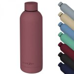 Bouteille, gourde isotherme chaud ou froid en acier inoxydable, rutilisable - 500 ml - rose vivezen