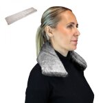 Vivezen - coussin, tour de cou chauffant 50 x 12 cm - cosy - gris