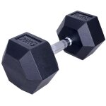 Vivol - haltre hexagonale - caoutchouc noir - 20 kg