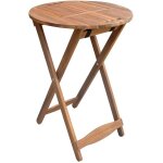 Vivol - sens - line table d'appoint ronde pliante pour barbecue - acacia