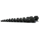 Vivol - set d'haltères hexagonales - caoutchouc noir - 12 pièces - 143 kg Vivol - set d'haltères hexagonales - caoutchouc noir - 12 pièces - 143 kg