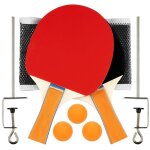 Vivol - set de tennis de table - comprend 2 raquettes, 3 balles et un filet