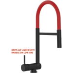 Vizio - mitigeur de cuisine rabattable robinet sous fen�tre 6cm, poign�e � gauche, avec bec pivotant ...