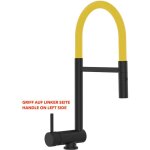 Vizio - mitigeur de cuisine rabattable robinet sous fen�tre 6cm, poign�e � gauche, avec bec pivotant ...