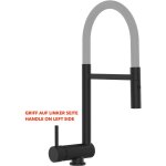 Vizio - mitigeur de cuisine rabattable robinet sous fentre 6cm, poigne  gauche, avec bec pivotant ...