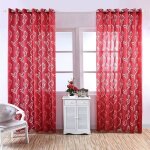 Voilages 1pcs 100250cm feuillet rouge