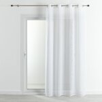Voilage - effet lin fluide blanc 140x280 cm Voilage - effet lin fluide blanc 140x280 cm