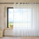 Voilage - effet lin fluide blanc 400x240 cm Voilage - effet lin fluide blanc 400x240 cm