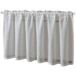 Voilage de fentre - maison cuisine petite fenetre demi transparent, 100x60cm, blanc, 1 pc