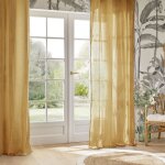Voilage fluide et l�ger 'paxta' 135 x 240 cm atmosphera couleur: jaune