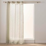 Voilage � ?illets effet lin tiss� ? rideau l�ger semi - transparent en polyester ? oeko - tex - nemo ...