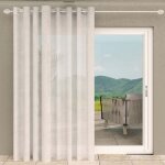 Voilage � oeillets sp�cial baie vitr�e 280x250 cm celia blanc, par soleil d'ocre