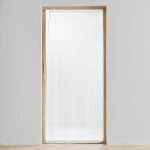 Voilage passe - tringle 90 x 200 cm ? voile sabl� lissea blanc