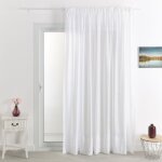 Voilage tamisant � galon fronceur blanc 160x240 cm